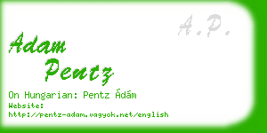 adam pentz business card